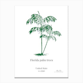 Florida Palm Trees 3 Canvas Print