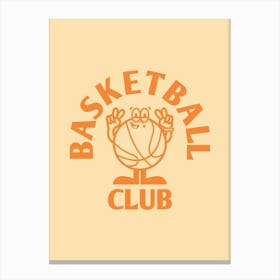 Retro Wall Art Vintage Decor Retro Cartoon Printable Art Basketball Club Apartment Decor Trendy Retro Poster Canvas Print