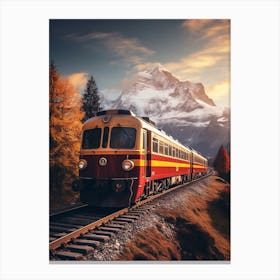 Train In The Mountains 1 Canvas Print