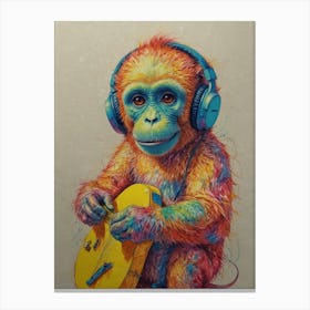 Monkey Music Canvas Print