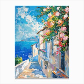 Balcony Painting In Piraeus 2 Canvas Print