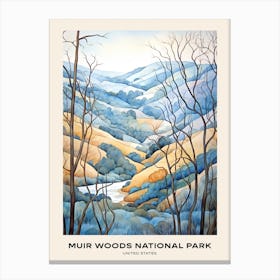 Muir Woods National Park United States Poster Canvas Print