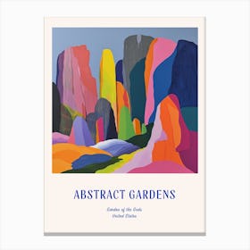 Colourful Gardens Garden Of The Gods Usa 1 Blue Poster Canvas Print