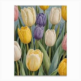 Pastel Tulips no2 Canvas Print