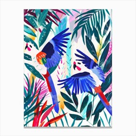 Tropical Parrots 1 Canvas Print