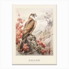 Beatrix Potter Inspired  Animal Watercolour Falcon 2 Canvas Print