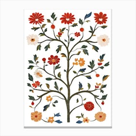 Traditional Indian Folk Art-Tree Of Life 1 Canvas Print