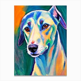 Greyhound Fauvist Style dog Canvas Print