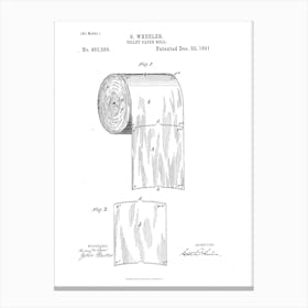 Toilet Paper Patent Canvas Print