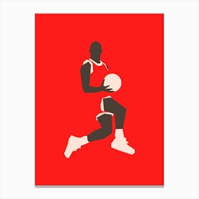 Basketball Player Jumping Canvas Print