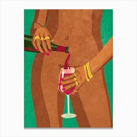 Wine And Me Canvas Print