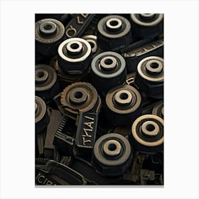 Pile Of Old Parts Canvas Print