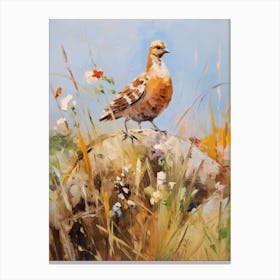 Bird Painting Partridge 2 Canvas Print