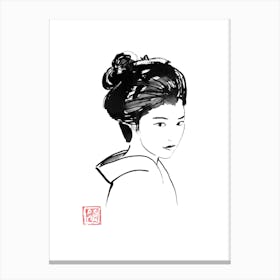 Geisha Kimono Canvas Print