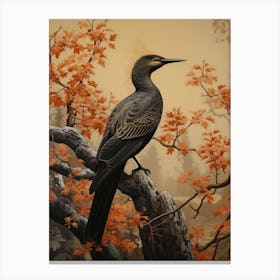 Dark And Moody Botanical Cormorant 1 Canvas Print