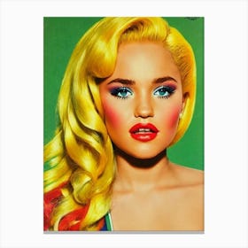 Amanda Bynes Colourful Pop Movies Art Movies Canvas Print