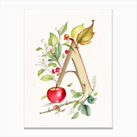 A  Apple, Letter, Alphabet Quentin Blake Illustration Canvas Print