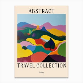 Abstract Travel Collection Poster Turkey 3 Canvas Print