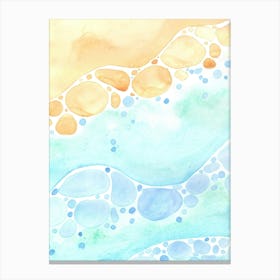 Watercolor Beach Background Canvas Print