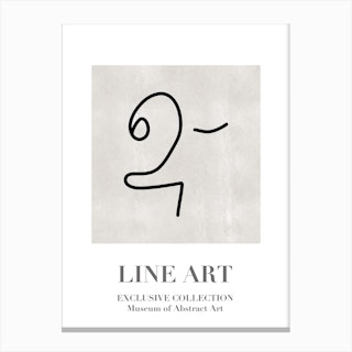 Line Art Abstract Collection 06 Canvas Print