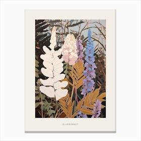 Flower Illustration Bluebonnet 2 Poster Canvas Print