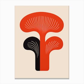 Matisse Inspired Abstract Minimalism Mushrooms Kitchen Poster 1 Canvas Print