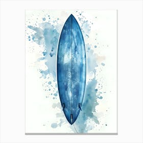 Watercolor Surfboard 1 Canvas Print