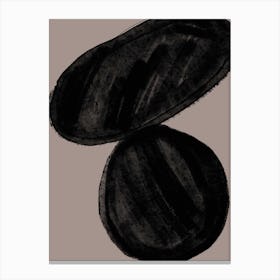Beige Black 2 Canvas Print