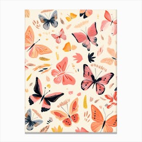 Butterfly Seamless Pattern Canvas Print