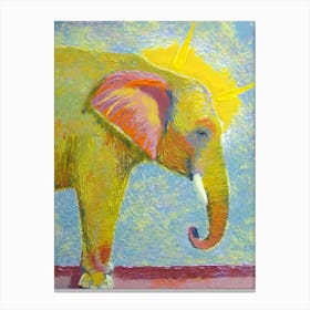 Elephant With Horns Canvas Print
