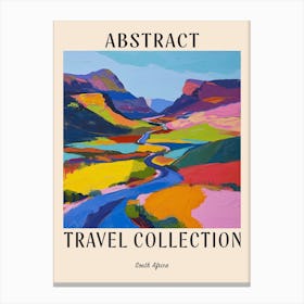 Abstract Travel Collection Poster South Africa 1 Canvas Print