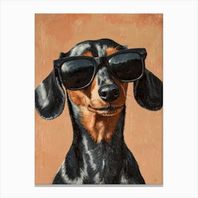 Dachshund In Sunglasses.Generated AI. Art Print 1 Lienzos