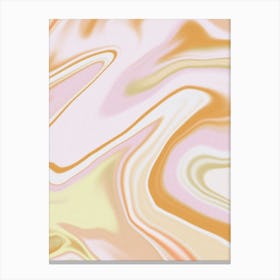 Liquid Gradient Pink Orange Close Up Canvas Print