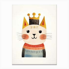 Little Cat 1 Wearing A Crown Canvas Print