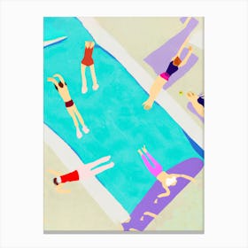 Sunbathing In The Pool Canvas Print