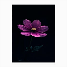 Dark Purple Flower Canvas Print