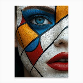 Geometric Portrait 0014 Geometric Portrait 0017 Geo Face 2 Canvas Print