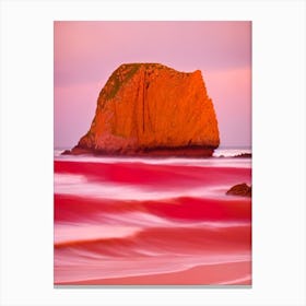 Durdle Door Beach, Dorset Pink Beach 1 Canvas Print