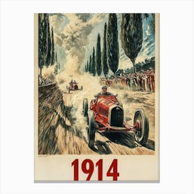 Aihrgdesign A Vintage Poster Of An Automobile Rally In 1914 F 35c266aa 0e61 43bf A36e 1b238fd365df 1 Canvas Print