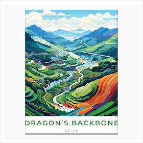 China Dragon S Backbone Travel Canvas Print