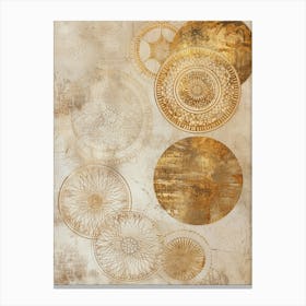 Gold Circles 6 Canvas Print