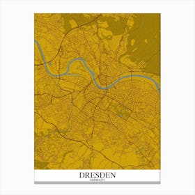 Dresden Yellow Blue Canvas Print