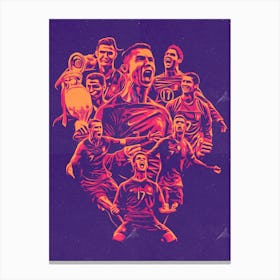 Cristiano Ronaldo Foot Ball Soccer cr7 Canvas Print