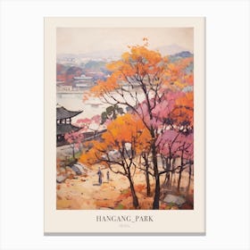 Autumn City Park Painting Hangang Park Seoul 2 Poster Canvas Print