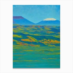 Mount Kilimanjaro National Park Tanzania Blue Oil Painting 2  Canvas Print