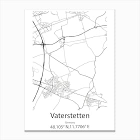 Vaterstetten,Germany Minimalist Map Lienzos