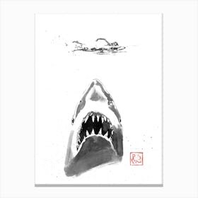 Jaws poster Canvas Print