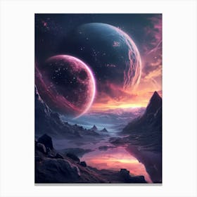 Space Landscape Wallpaper 2 Canvas Print