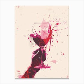 Wine Splatter Canvas Art Canvas Print