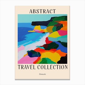Abstract Travel Collection Poster Bermuda 3 Canvas Print